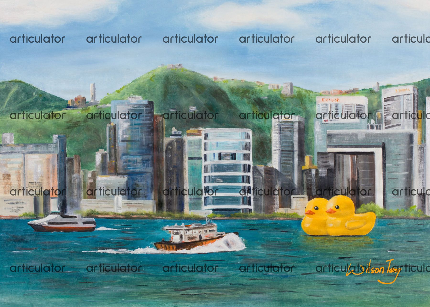 Victoria Harbour Trilogy - Admiralty - Double Ducks 維多利亞港三部曲 - 金鐘 - 黃鴨雙雙
